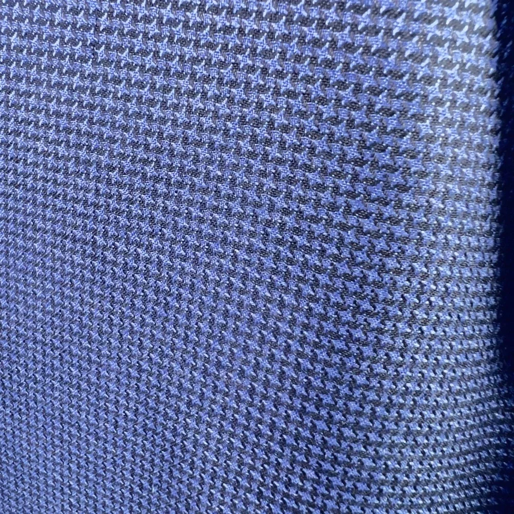 Oxxford Clothes Sport Coat Mens 44R Blue Houndstooth Bespoke Blazer USA Unmarked